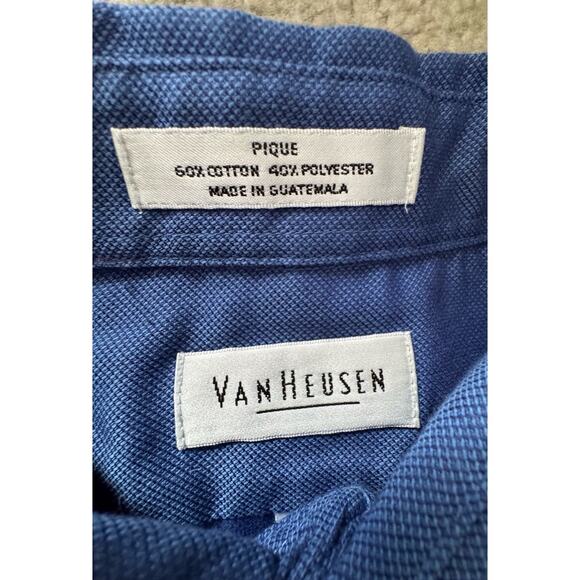 Van Heusen Men’s XL Blue Casual Dress Shirt Button Front - Picture 3 of 8